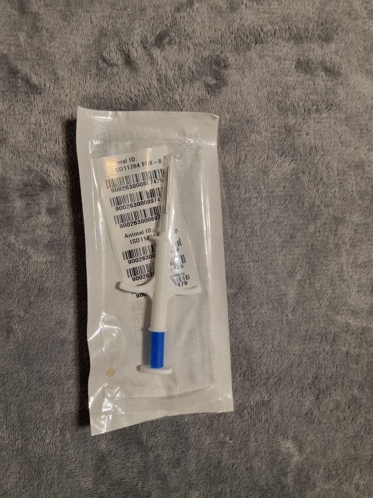 Mikroczipy 1.25x7mm 10 sztuk dla psów i kotów, certyfikat