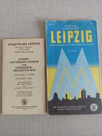 Lipsk/ Leipzig plan miasta i przewodnik turystyczny 1971 r.