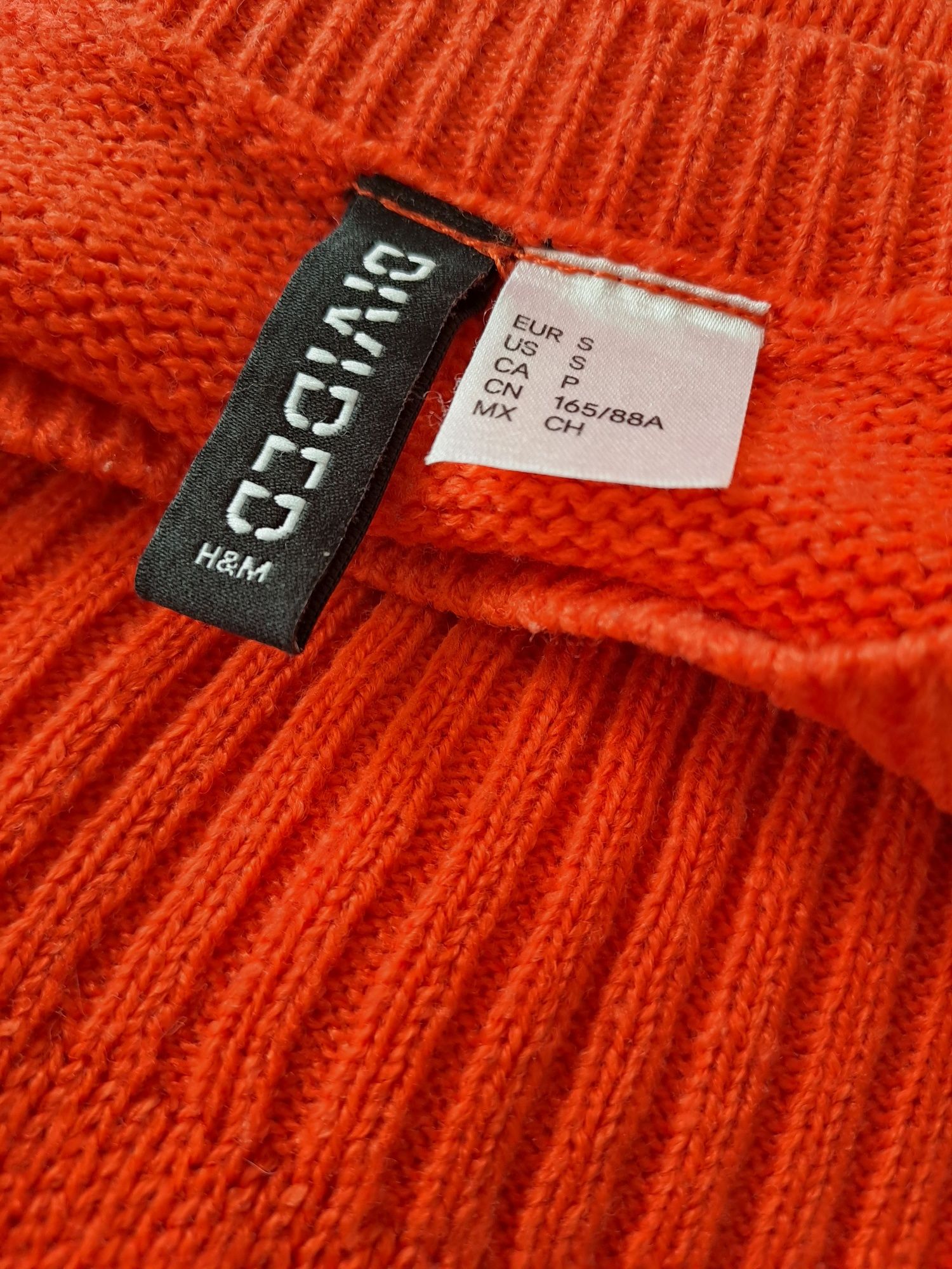 Neonowy sweter, pomarańcz