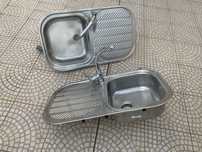 Lava loiça Inox com torneira misturadora monocomando para cozinha