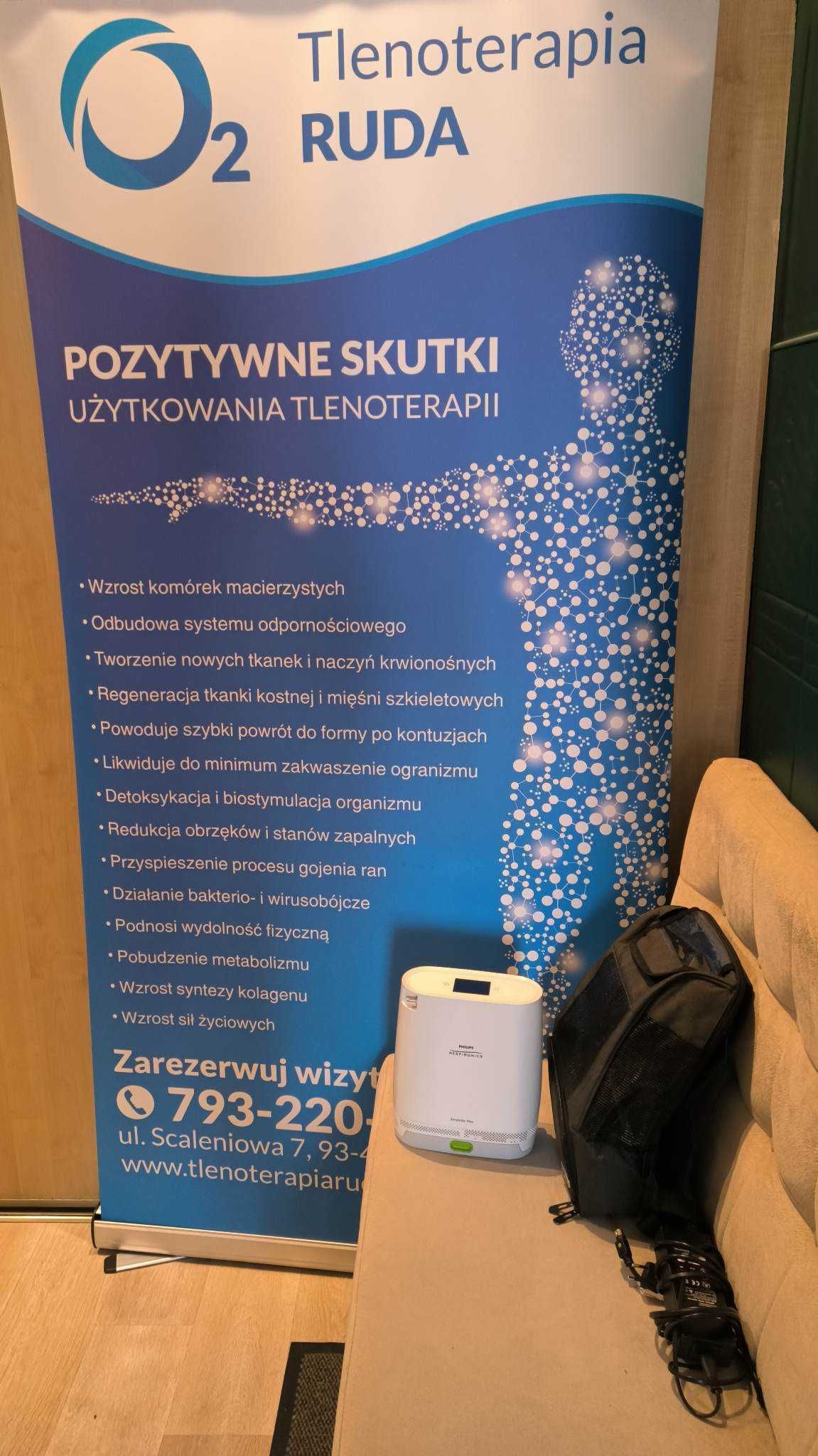 Koncentrator tlenu przenośny Philips Simply Go Mini Tlenoterapia RUDA