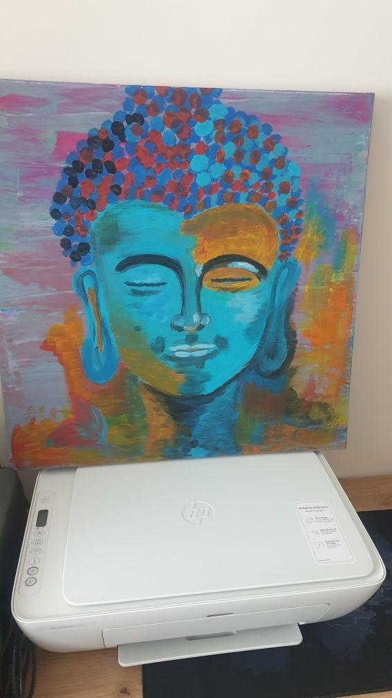 Obraz 50x50 Budda kolorowy