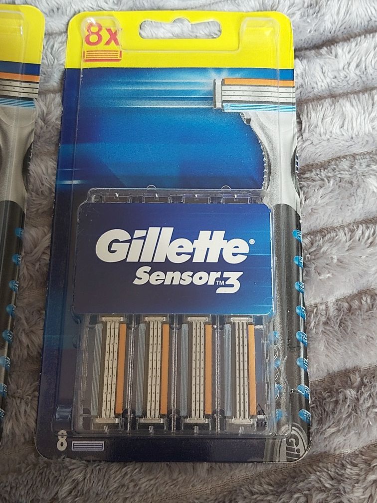 Nowe nożyki Gillette sensor 3 8sztuk wkladow nożyk orginal