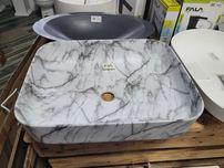Umywalka Nablatowa Marmur mat Ceramiczna