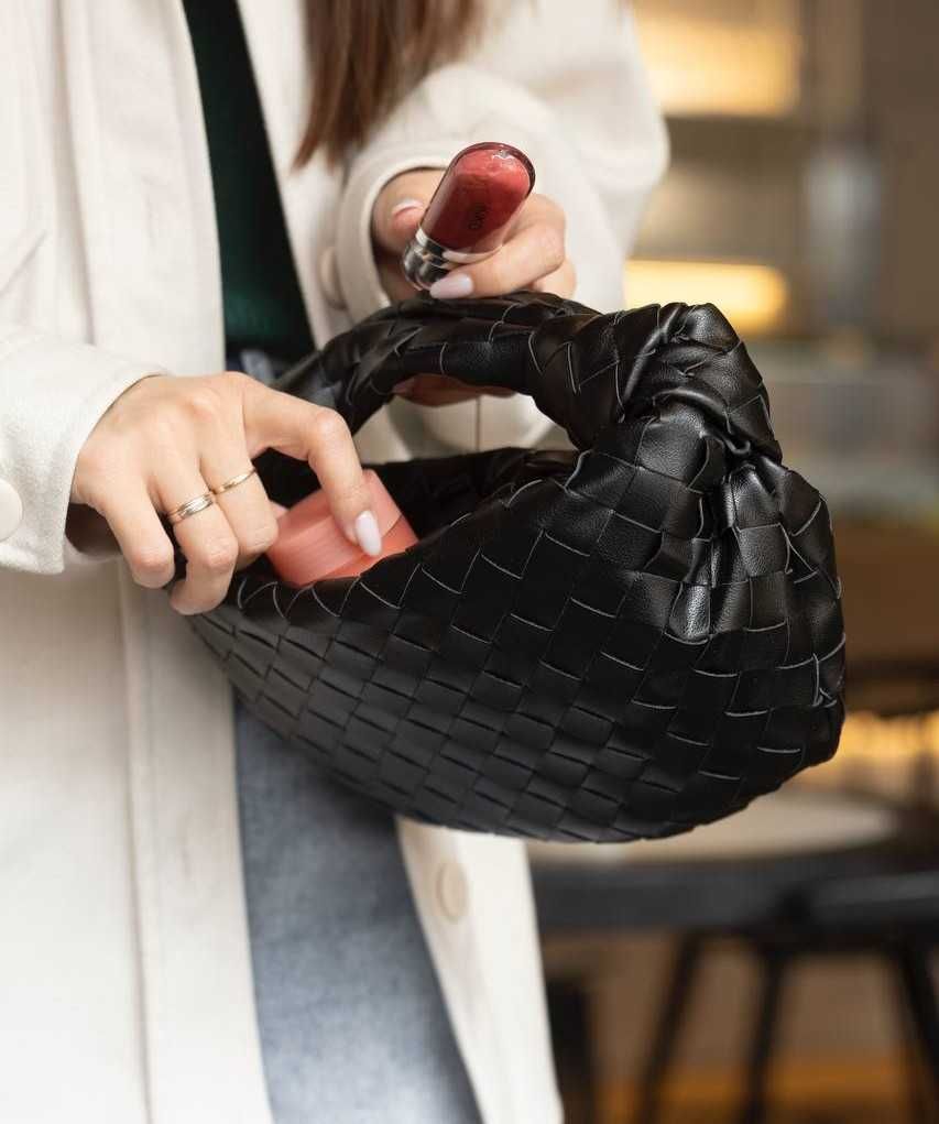 Елегантна плетена сумка Bottega Venetа з натуральної шкіри. ТОП ПРОДАЖ