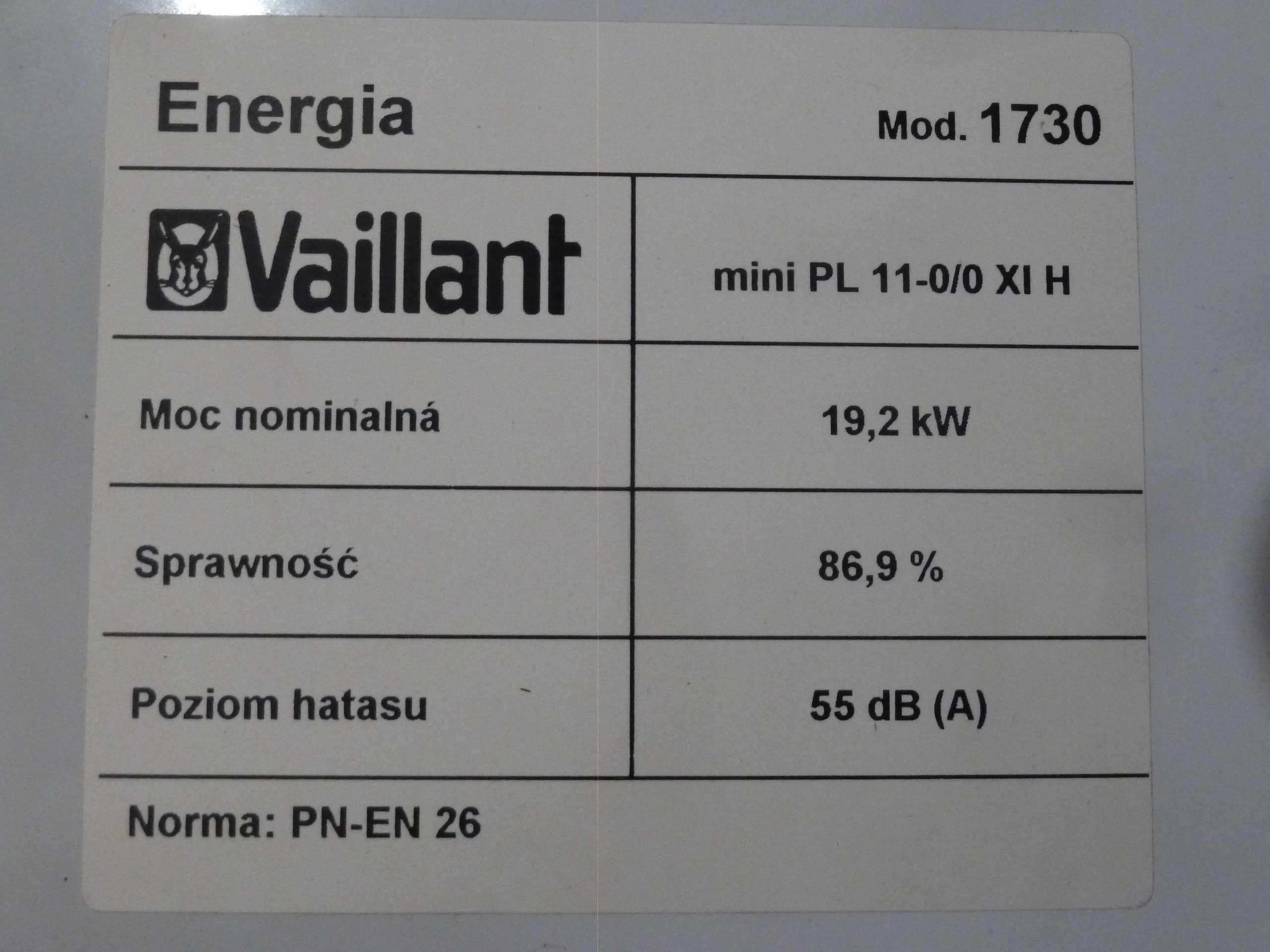 Piec gazowy Vaillant mini PL 11-0/0 XI H