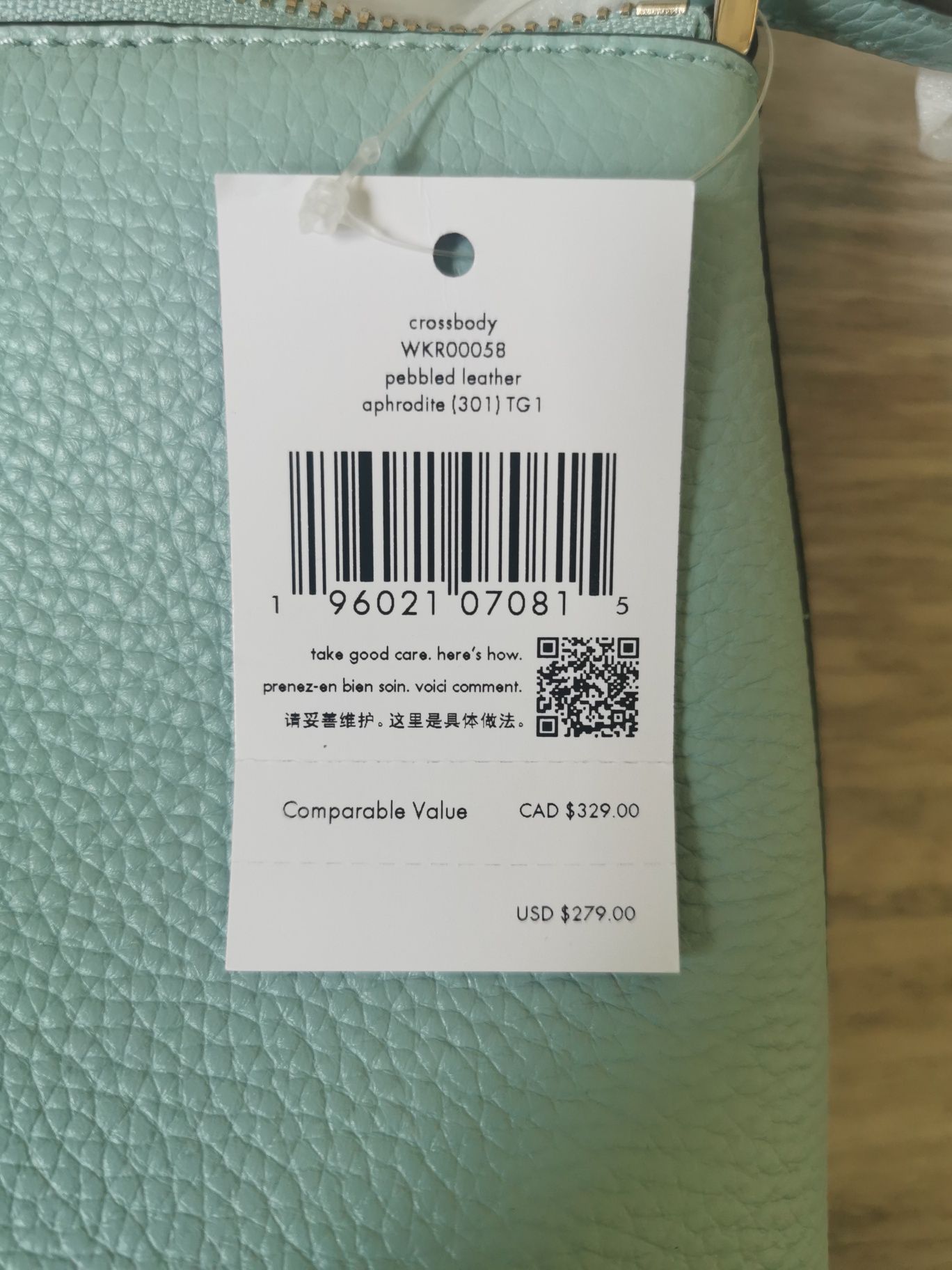 Torebka miętowa kate spade