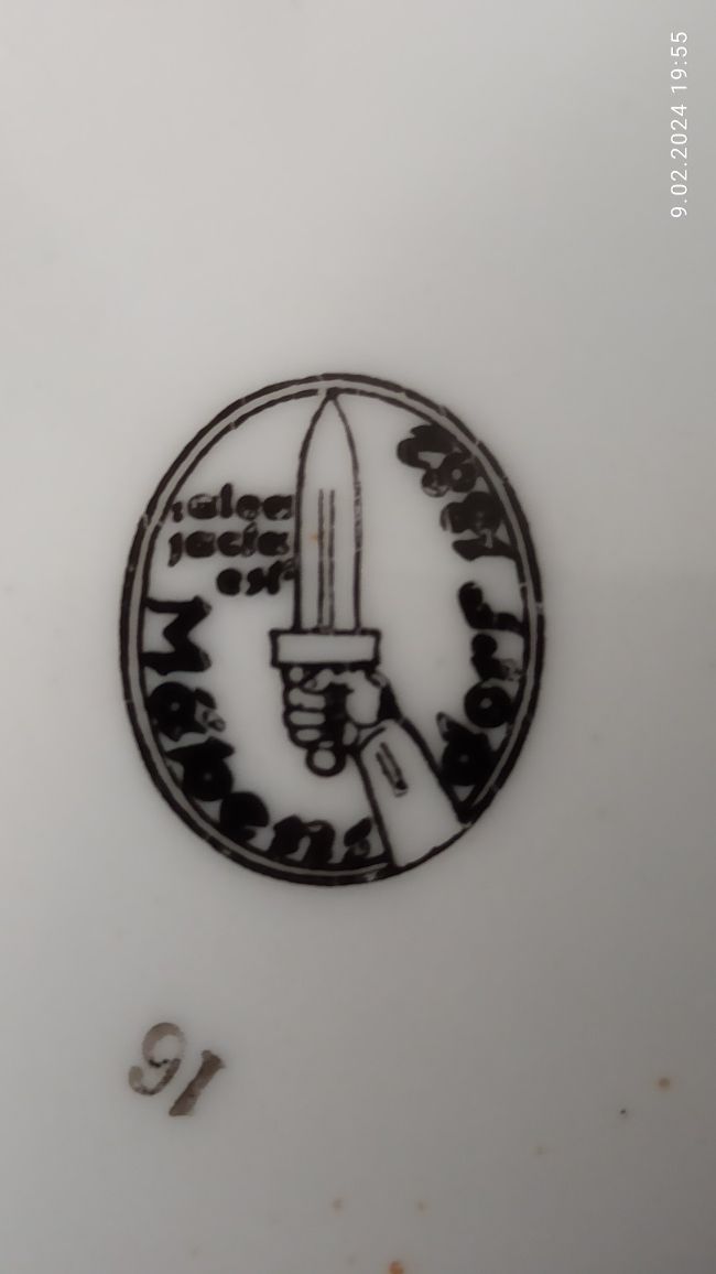 Porcelana Turyngia TRIO Mäbendorf bei Suh Dekor kwiatowy