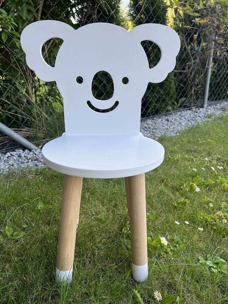 Krzesełko Koala, krzesełko Miś, stolik drewno