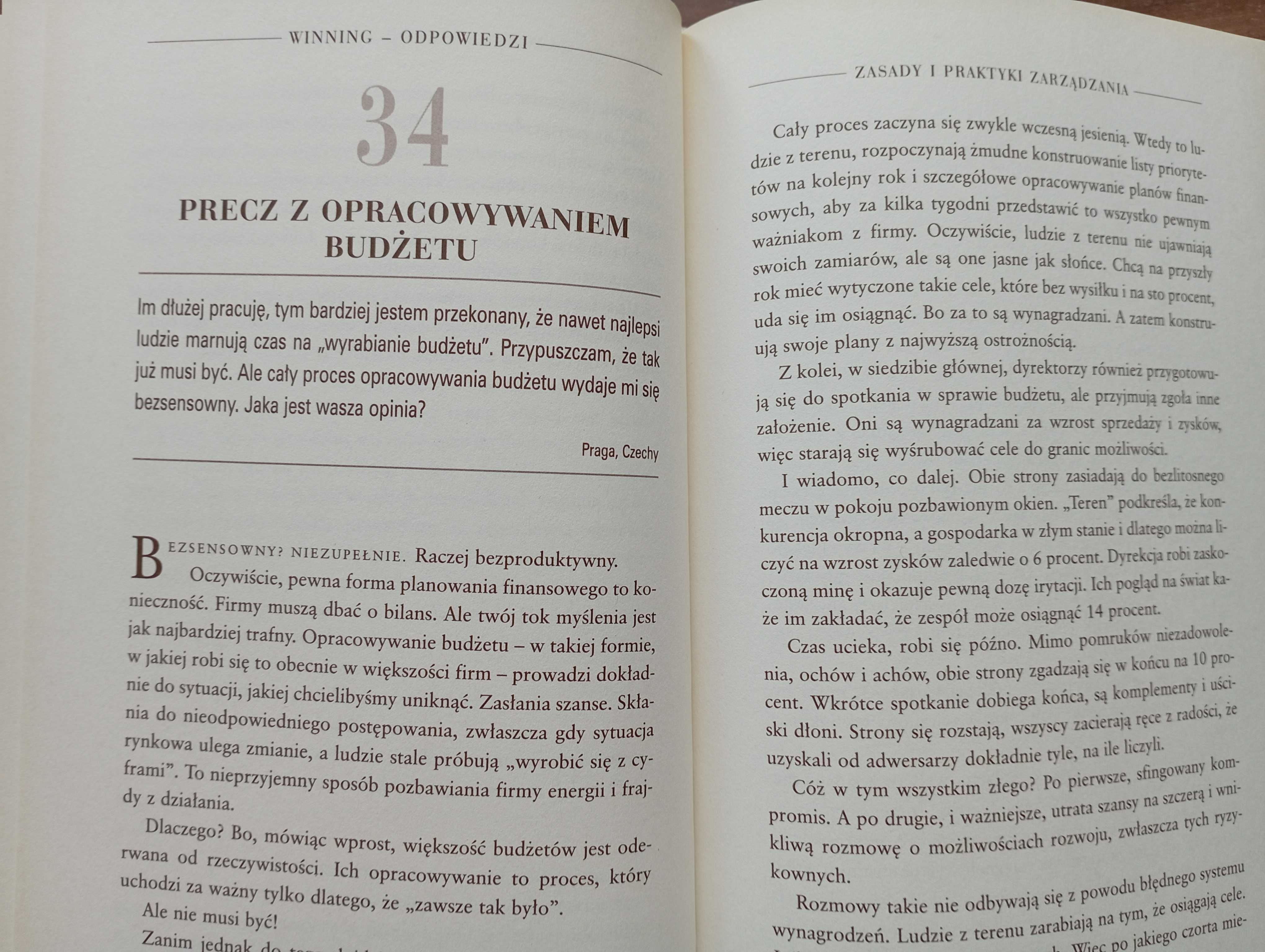 Winning Odpowiedzi Jack Welch, Suzy Welch