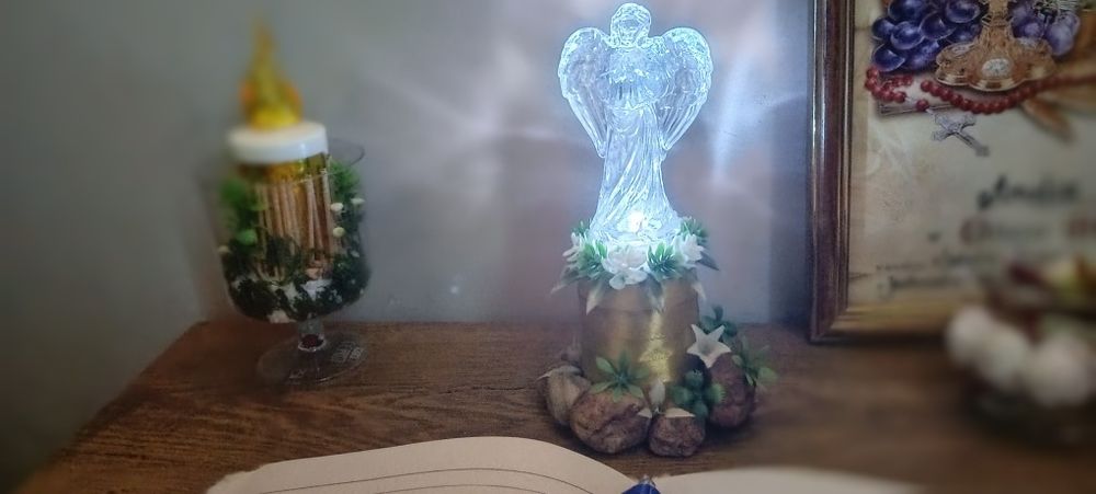 Aniołek LED lampka dekoracyjna 17x9cm baterie w zestawie