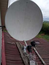 Супутникова Антена(3 головки - 500+ каналів) + тюнер. Робочий стан