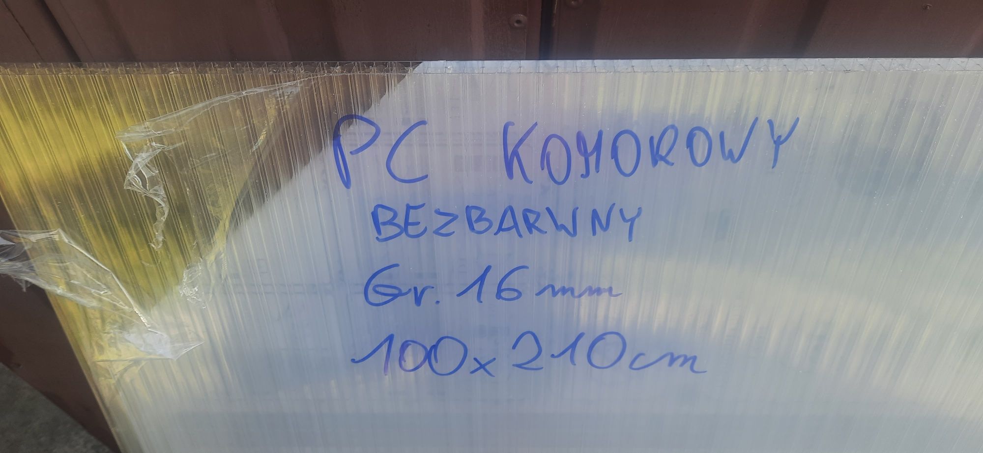 PC,  Poliwęglan komorowy bezbarwny gr 16mm, cięcie na wymiar,  wysyłka