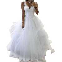 Suknia ślubna #28 biała princessa koronka regulacja rozmiar 44 XXL