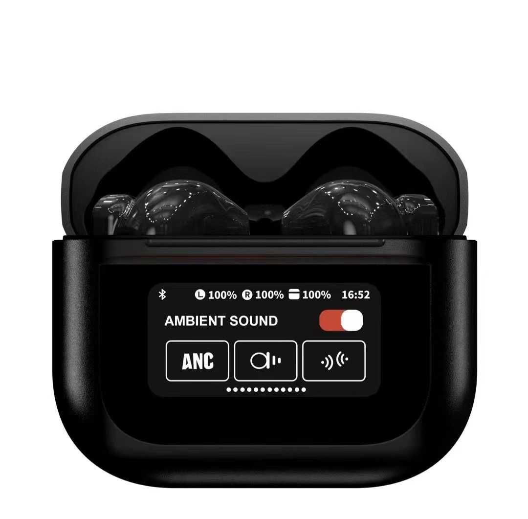 Słuchawki douszne Bluetooth YX28 TWS bezprzewodowe z ekranem czarne