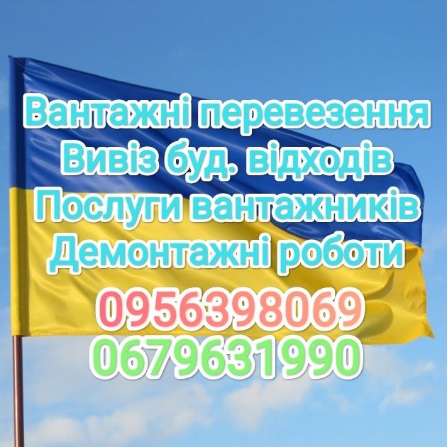 Демонтажні роботи. Вивіз буд. Сміття.