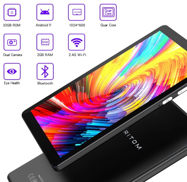 Планшет Pritom P7 2/32 GB 7" Android 11 Black + Чохол