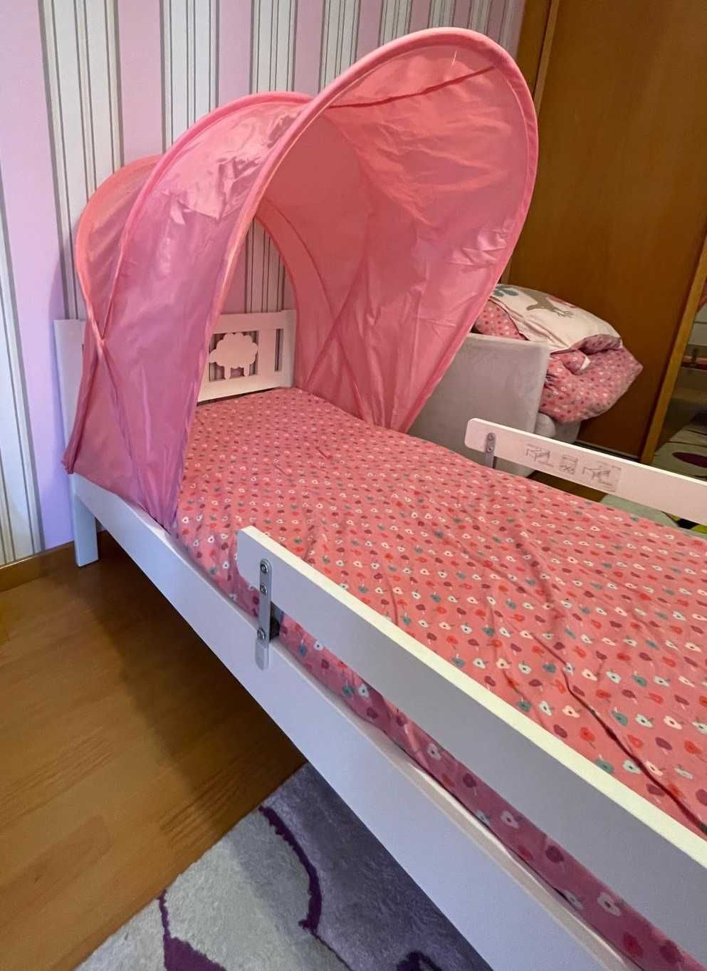 Cama de Criança + Colchão + roupa de cama