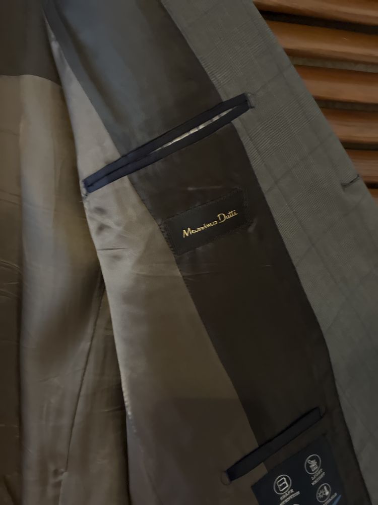 Blazer Massimo Dutti Cinzento xadrez