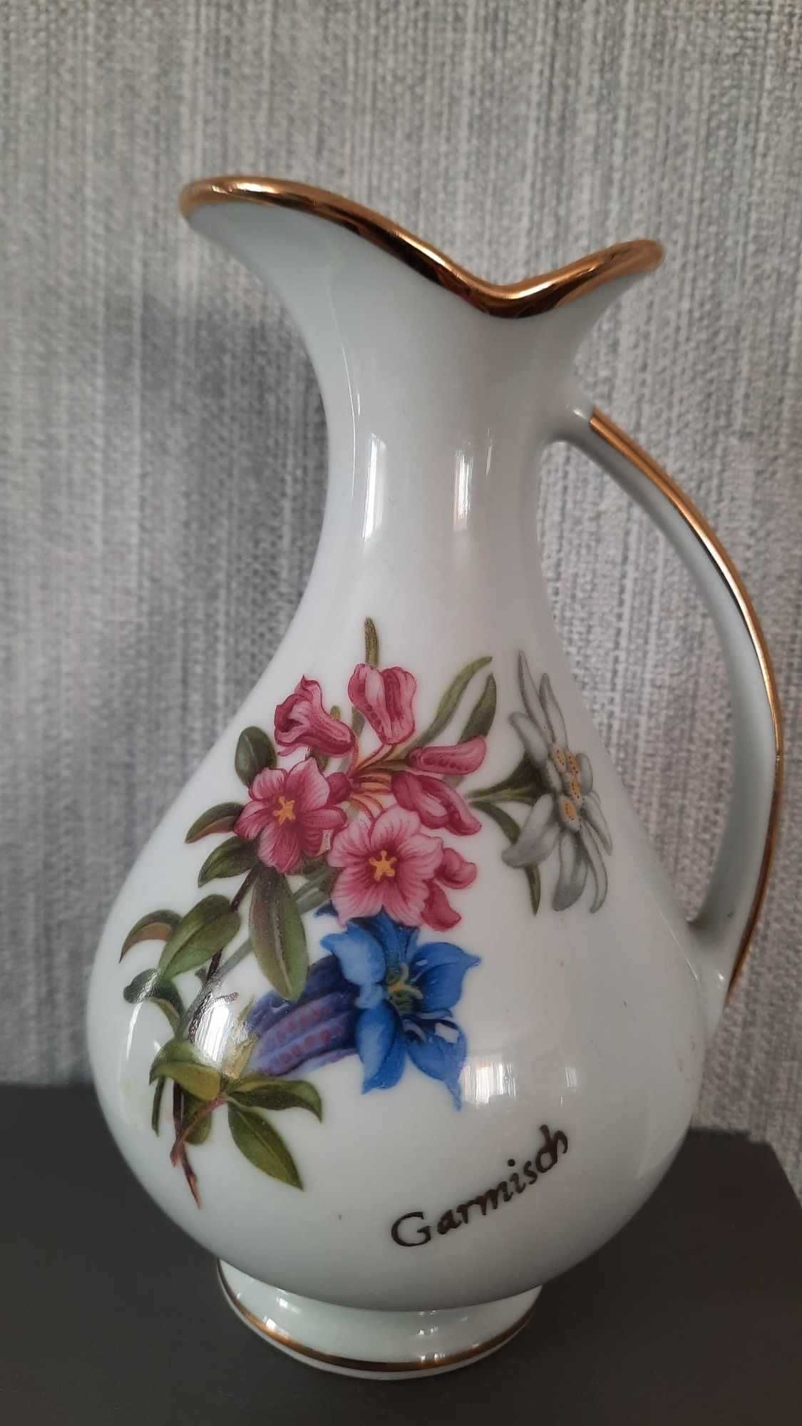 Porcelanowy dzbanek Kwiaty alpejskie Waldershof Bavarialata 50-te