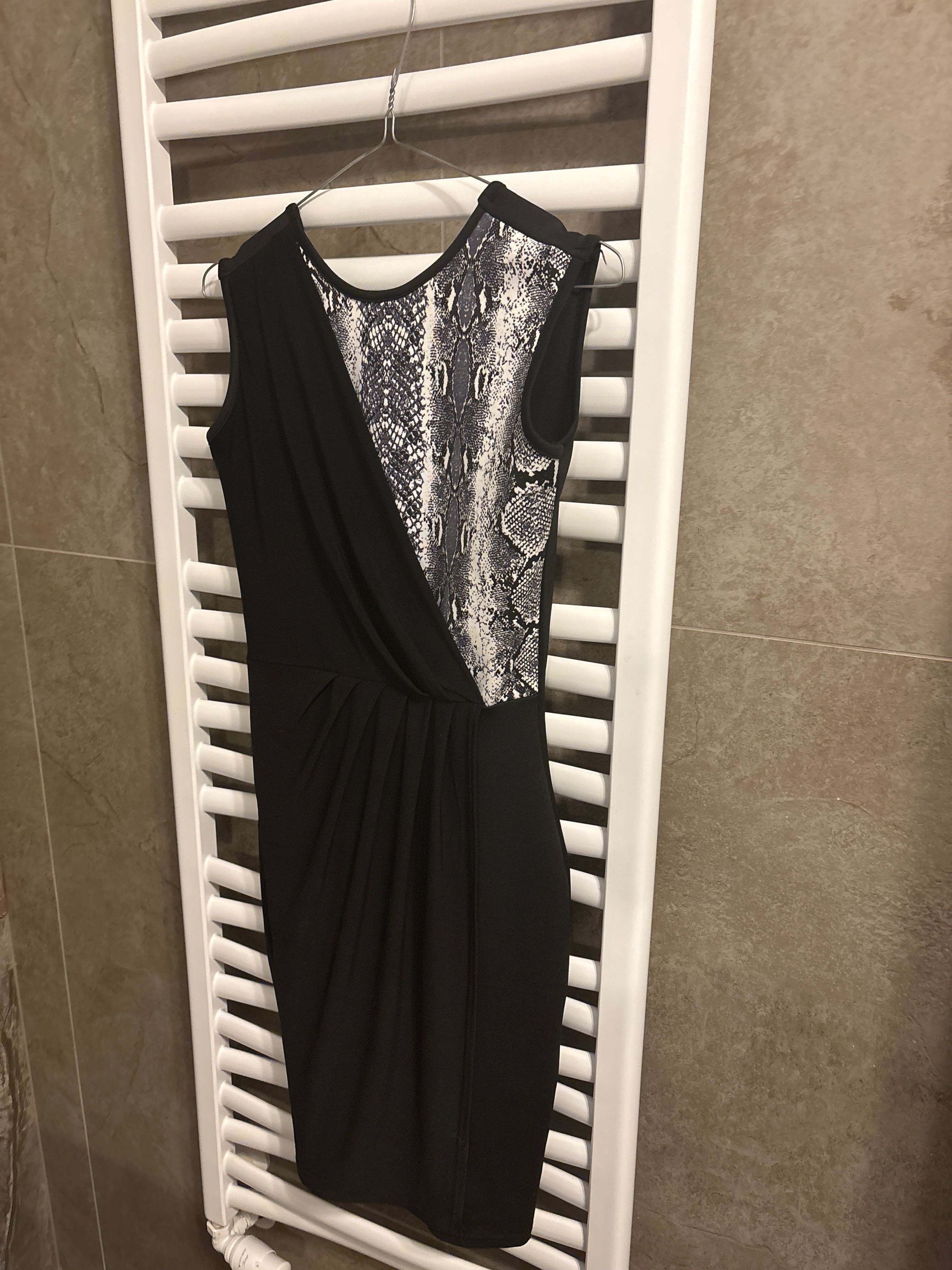 Czarna sukienka skóra węża elegancka święta, andrzejki, sylwester 38