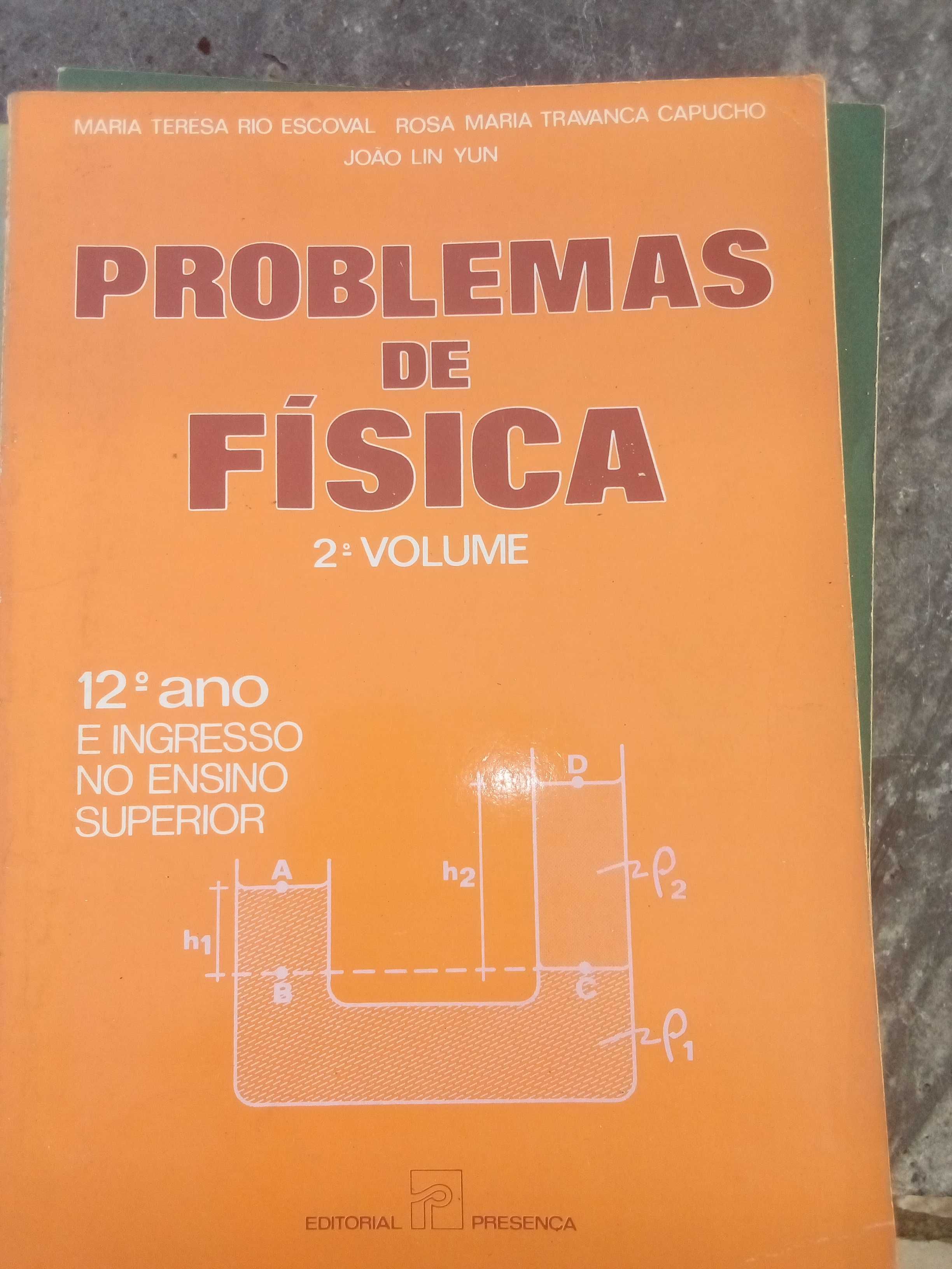 livros escolares de física e química