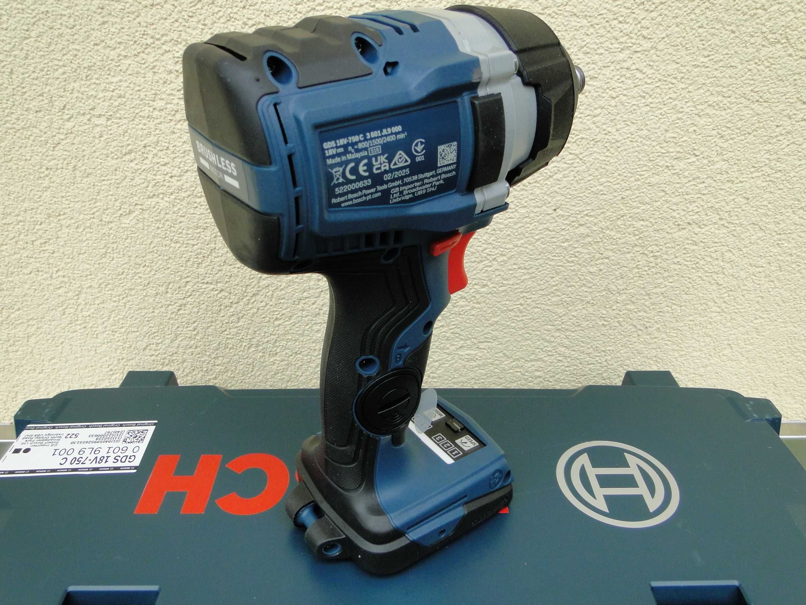BOSCH GDS  18V-750 C, Klucz Udarowy, Solo w L-Boxx, Nowy