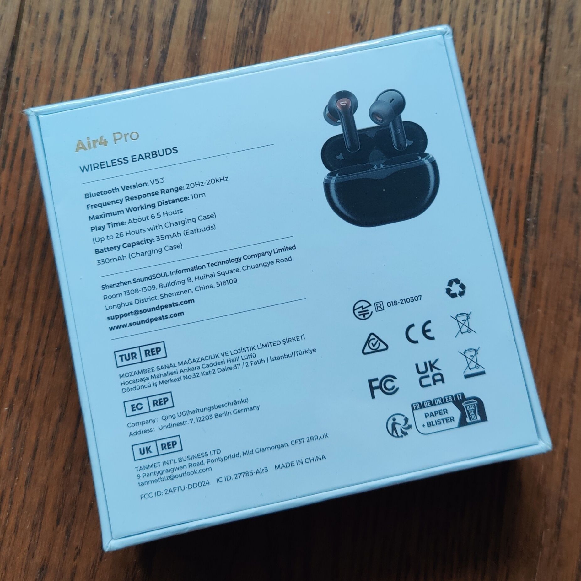 Soundpeats Air4 Bluetooth tws наушники Air4 pro black white оригінал