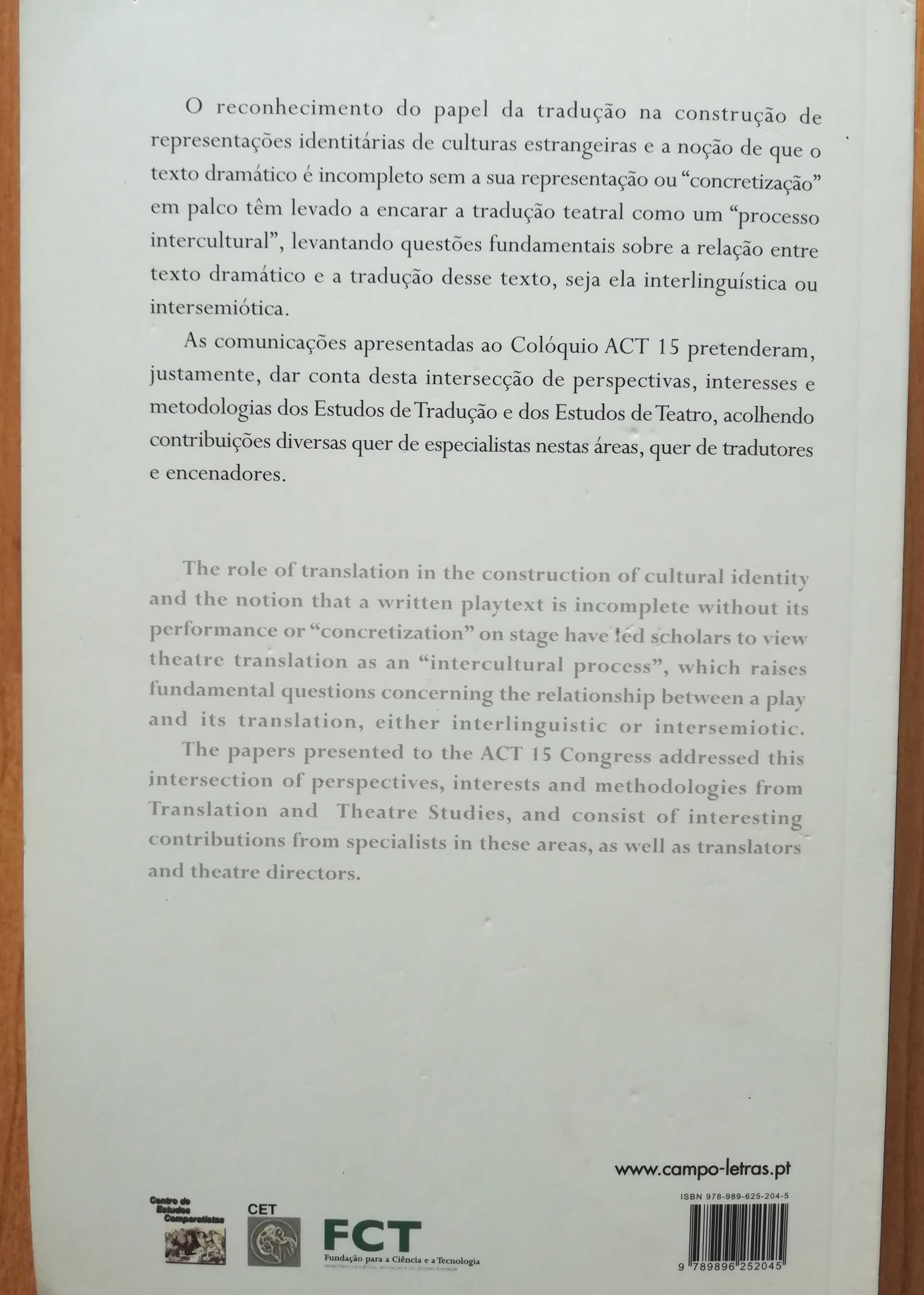 Teatro e Tradução - Palcos de encontro.