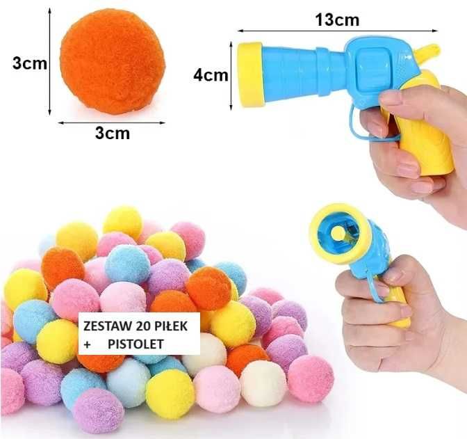 Zabawka Interaktywna dla Kota Pistolet z piłkami Shooter 20 KULEK