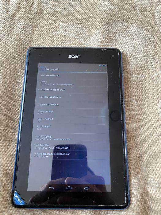 Планшет Acet Iconia