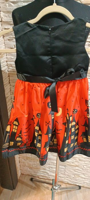 Strój halloweenowy dyni, przebranie dla dziewczynki r.110