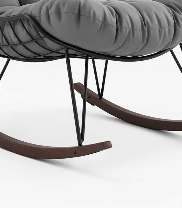 Bujana Huśtawka Bujany Fotel Na Ogród Taras Do Domu Szara Poduszka