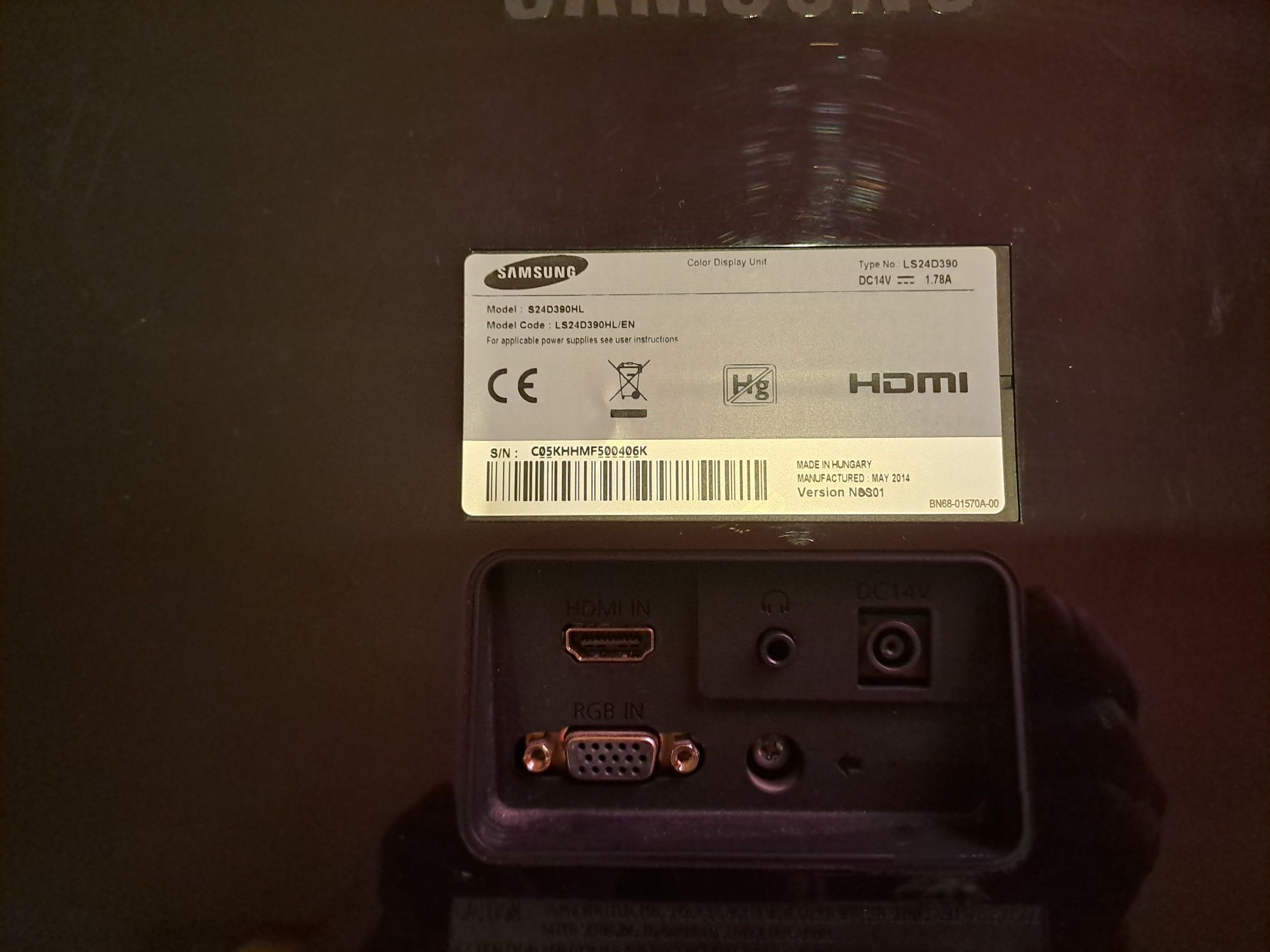 Monitor samsung 24 całe hdmi