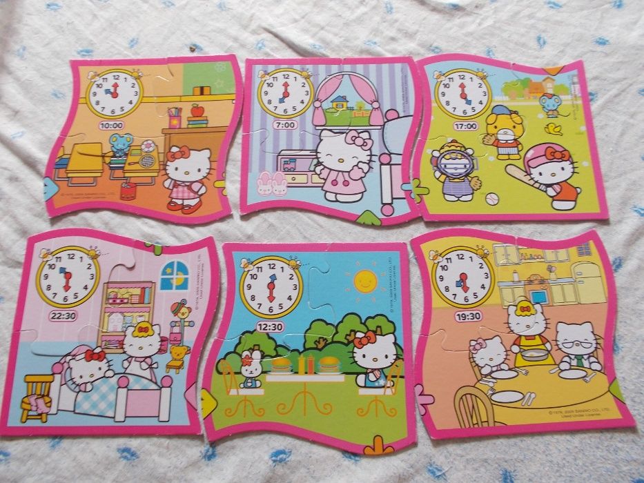 Puzzles com duas peças hello kitty