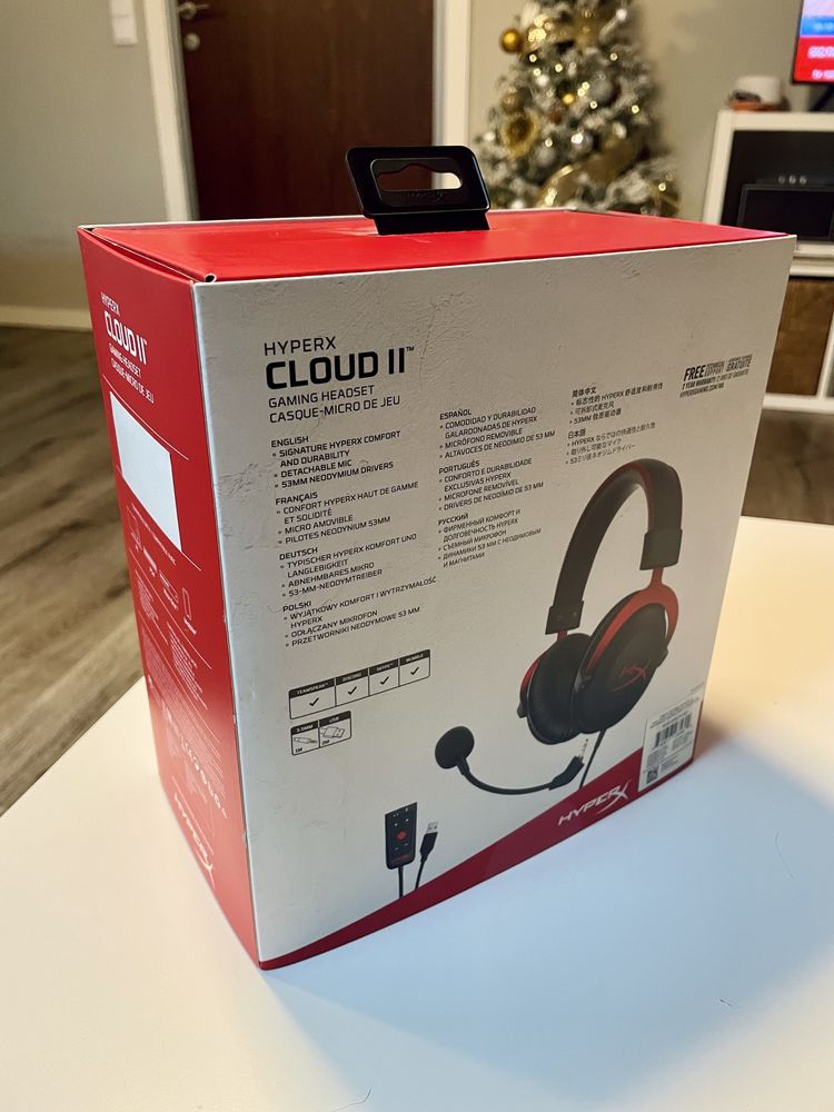 Headset HyperX Cloud II 7.1 Preto/Vermelho