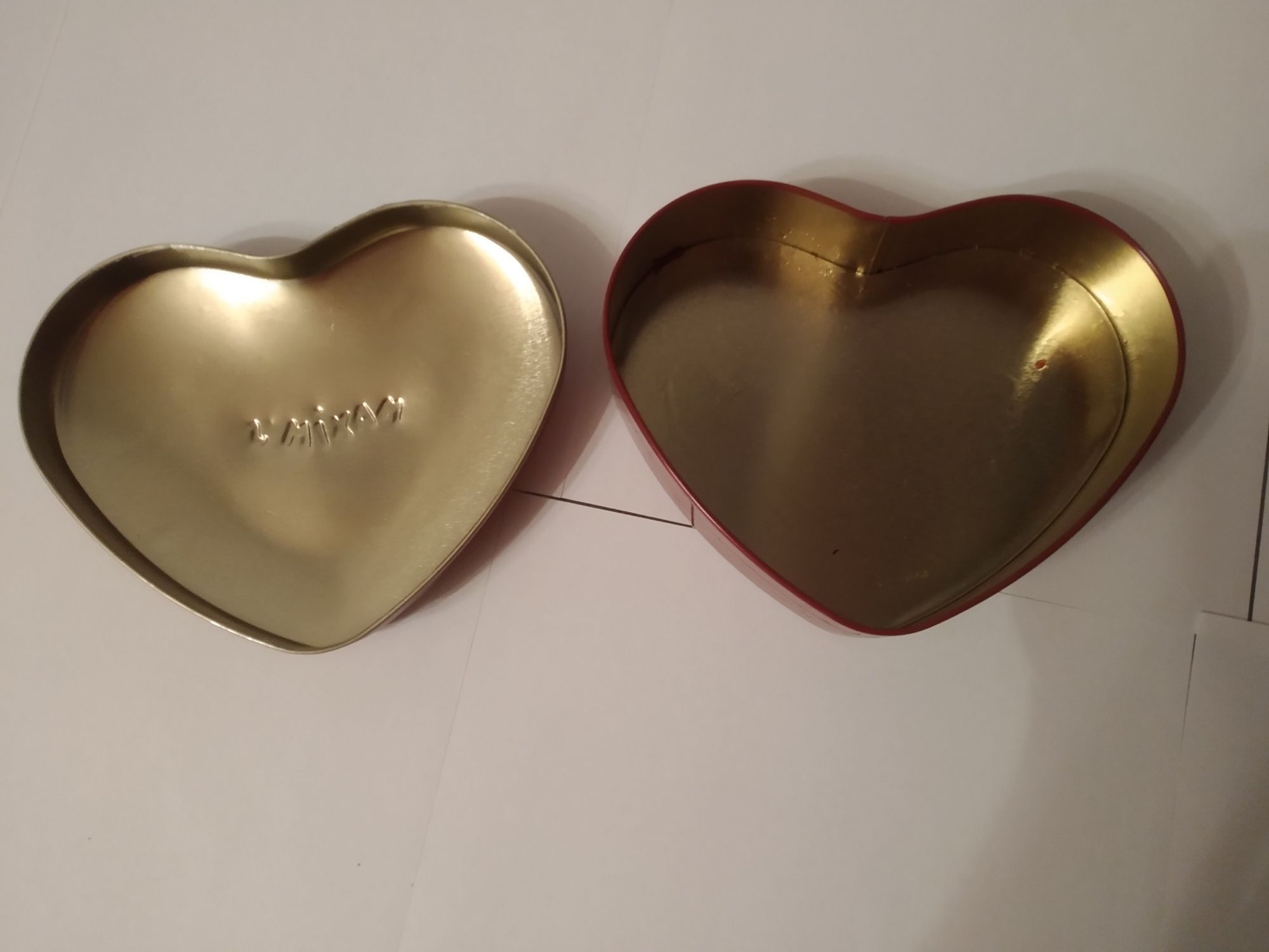 Коробка для подарка металлическая сердце