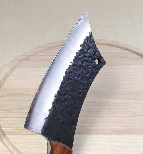 Кованый многофункциональный нож-топорик ручной работы фултанг с чехо