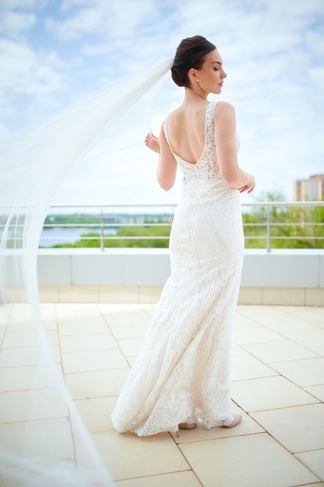 Свадебное платье с открепным шлейшом Luce Sposa Aglea