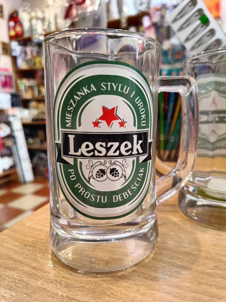 Kufel z imieniem Leszek, prezent dla Leszka