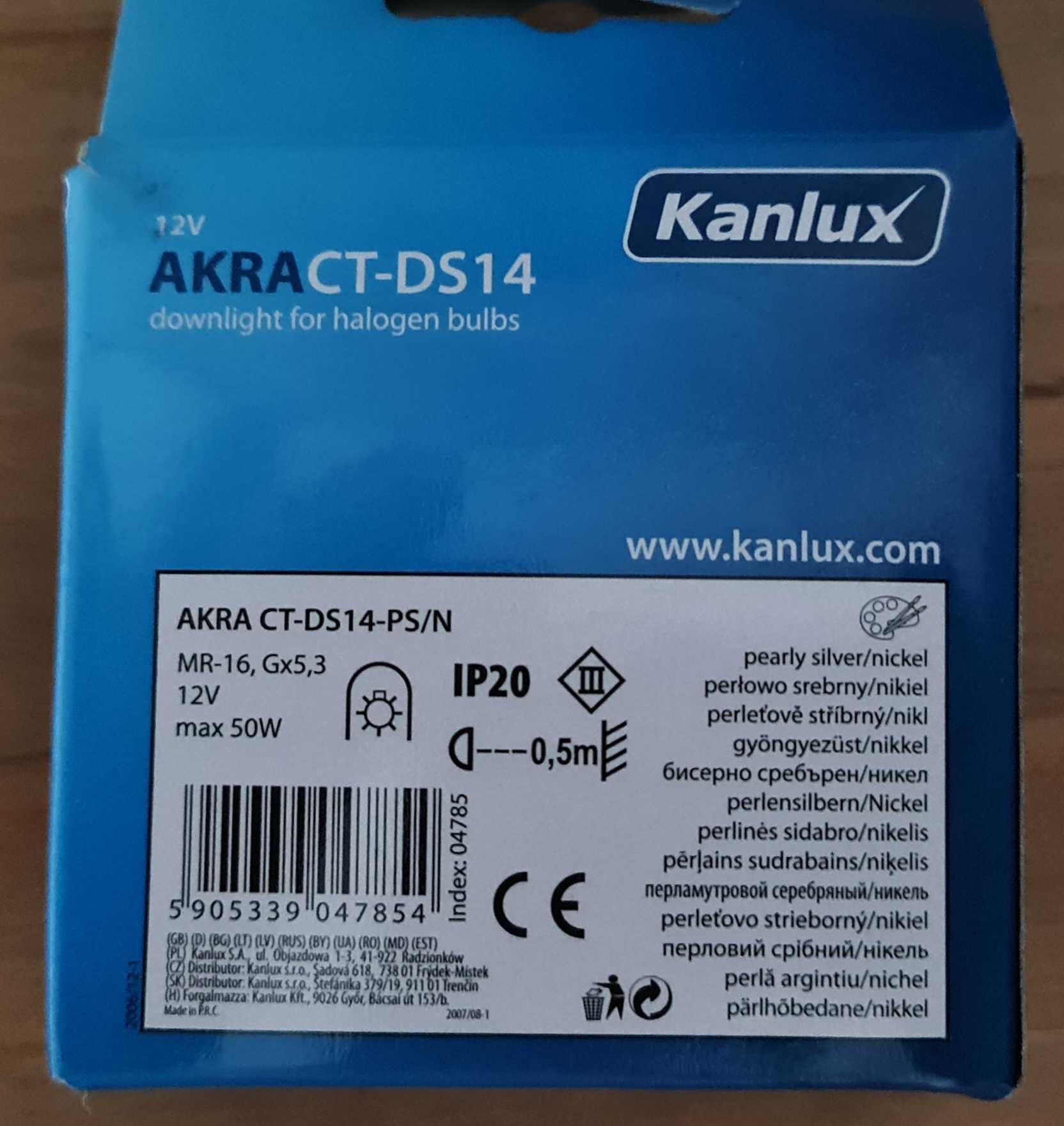 Kanalux oprawa punktowa AKRA CT-DS14PS/N Sufitowa Nowa !