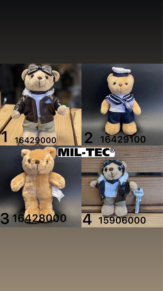 Брелок для ключів Mil-Tec Ведмедик-пілот 15906000