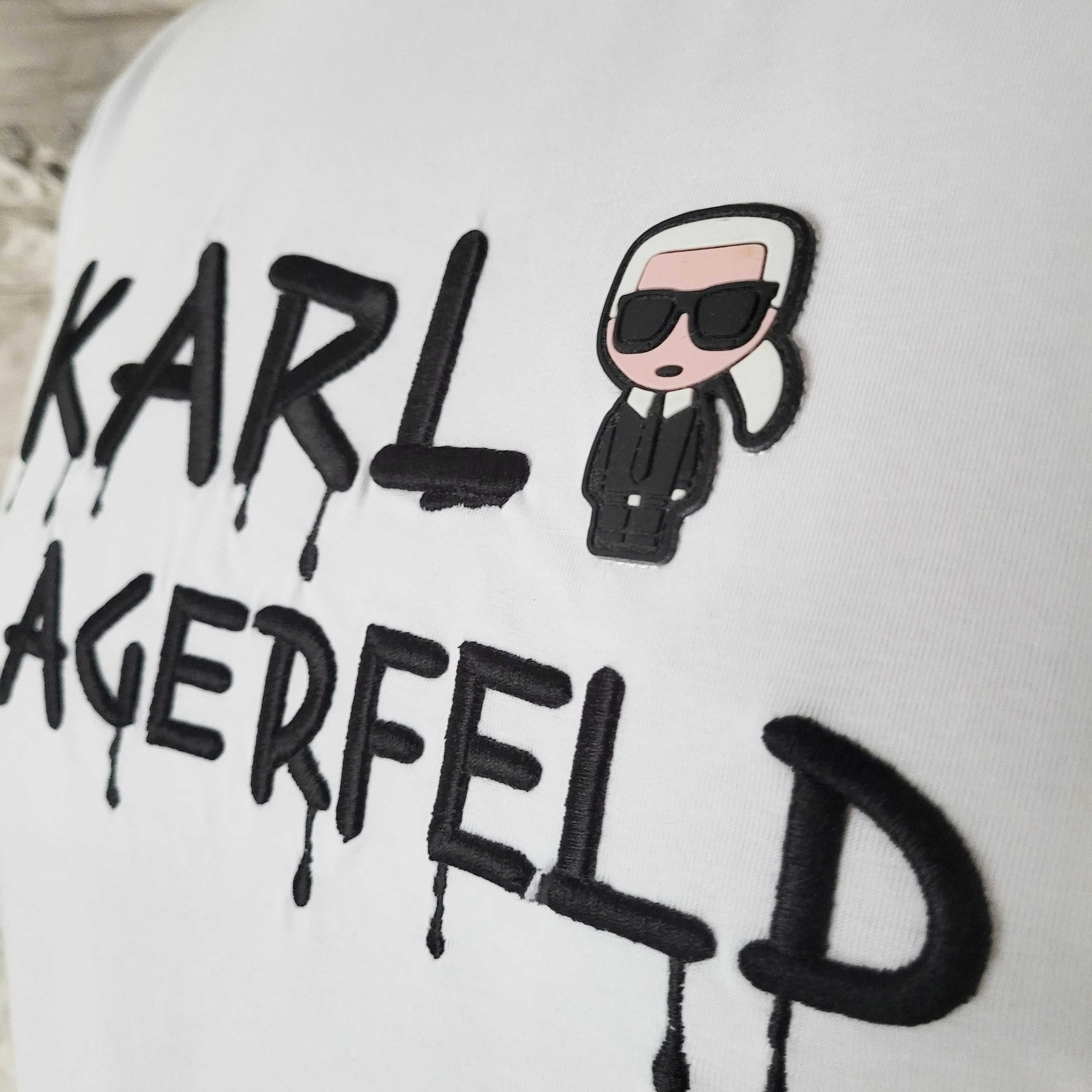 Karl Lagerfeld Koszulka Męska T-shirt biały S-XXL