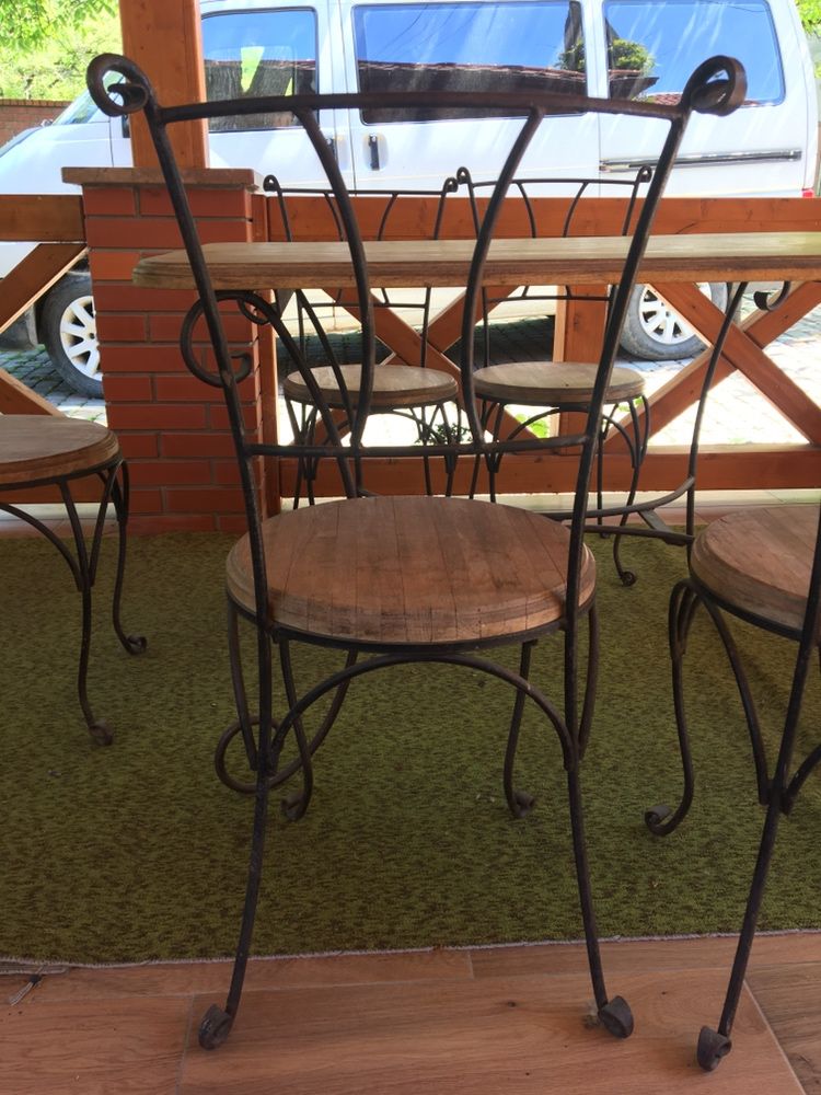 Стіл і стільці ковані комплект, садові або кафе