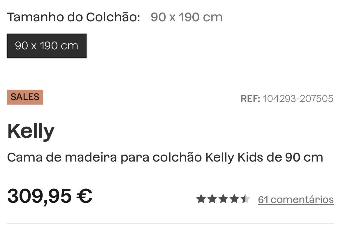 Cama infantil para dois colchões