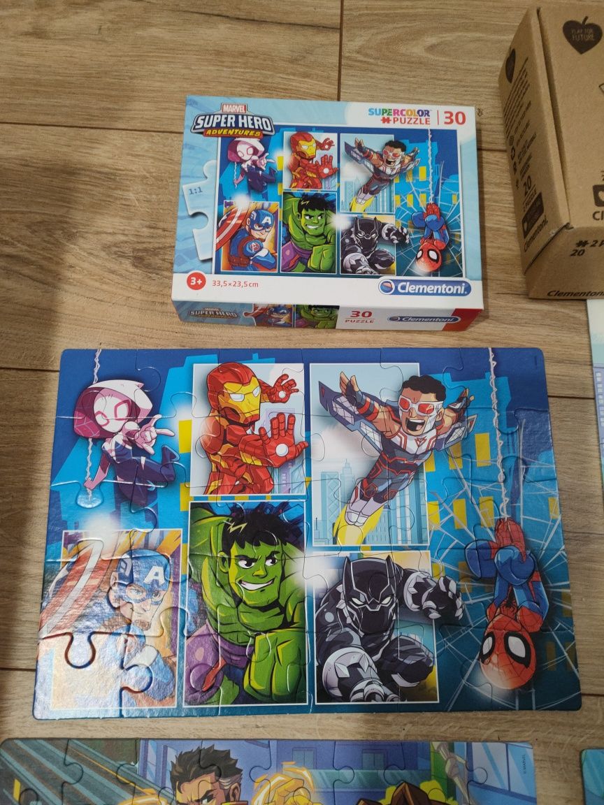 Puzzle superbohaterowie Marvel 6 zestawów