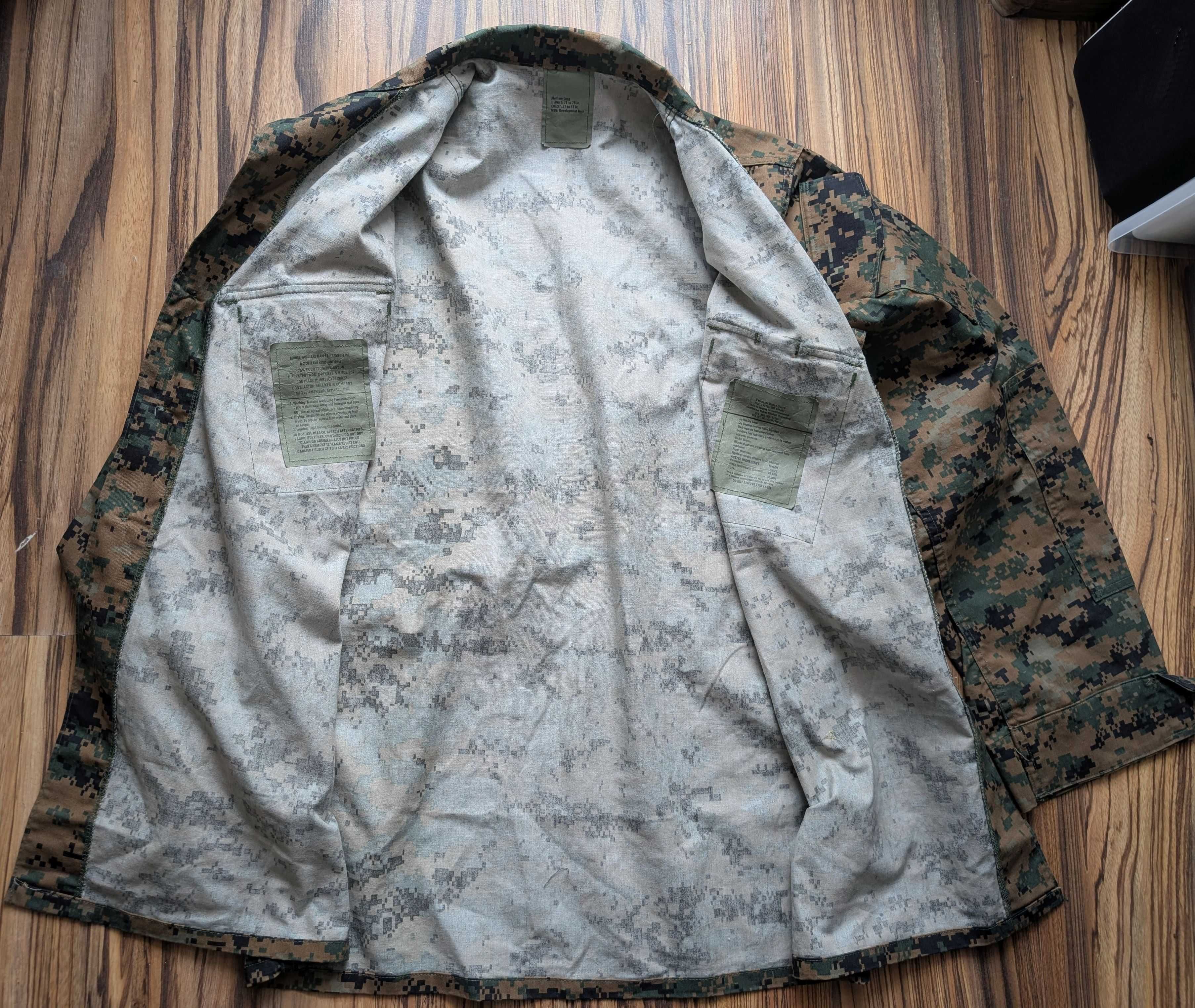 Bluza mundurowa US Marine Corps kamuflaż MARPAT SWIR trudnopalna