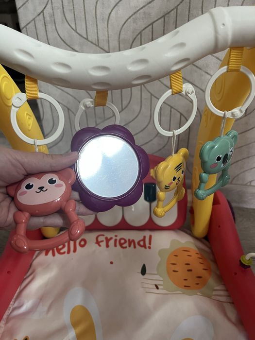 Музичний килимок каталка ходунки 2в1