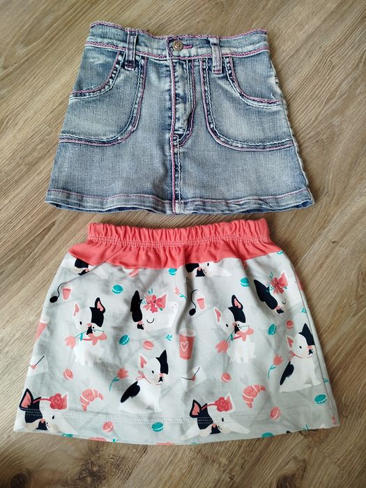 Spódnica jeans pieski 92