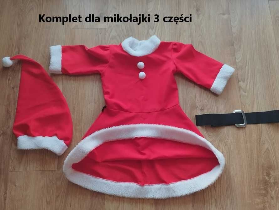 Strój dla mikołajki rozmiar 122-128